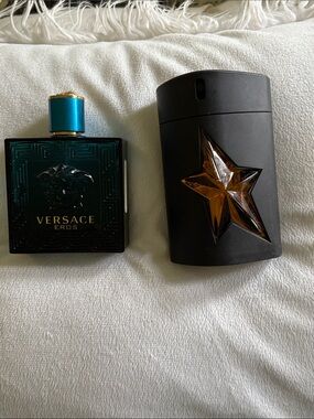 Versace Eros & Thierry Mugler pure malt Men’s fragrance. Sold as a set